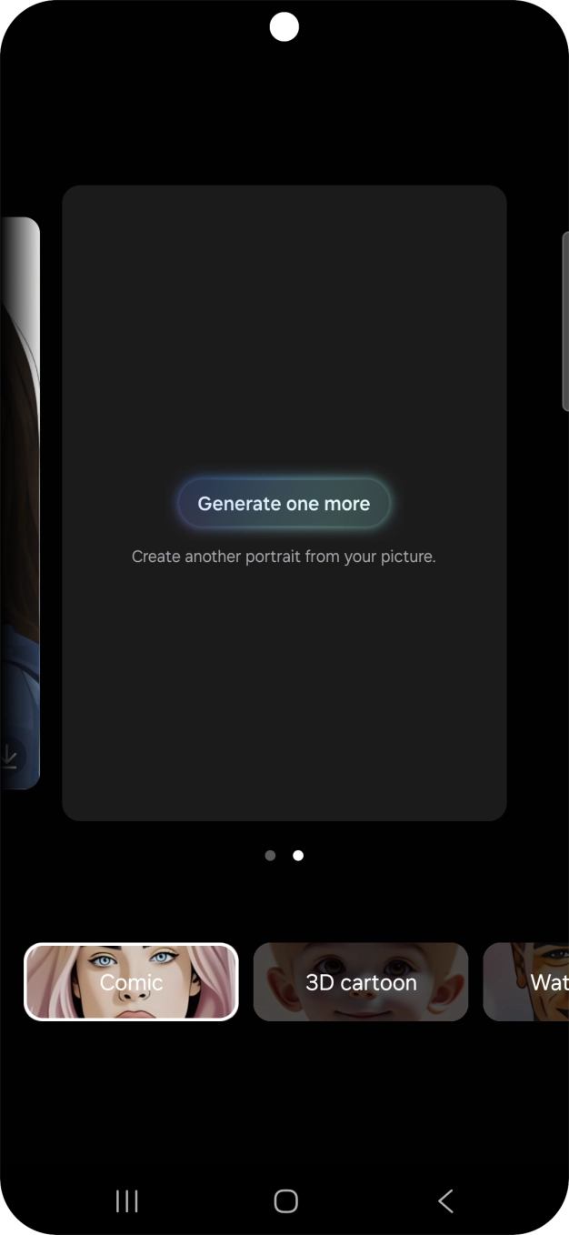 Press Generate one more to generate a new photo suggestion.