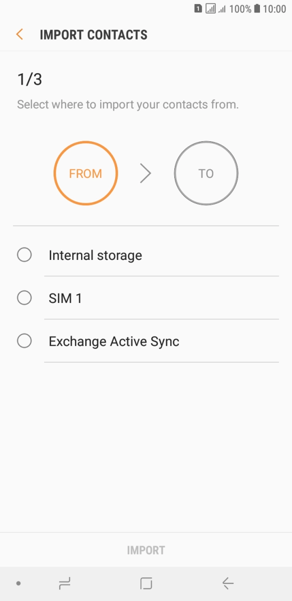Press the required SIM.