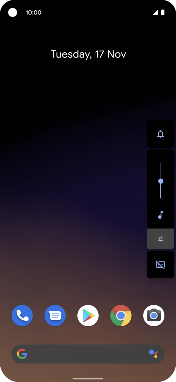 Press the sound mode icon the necessary number of times to turn silent mode on or off.