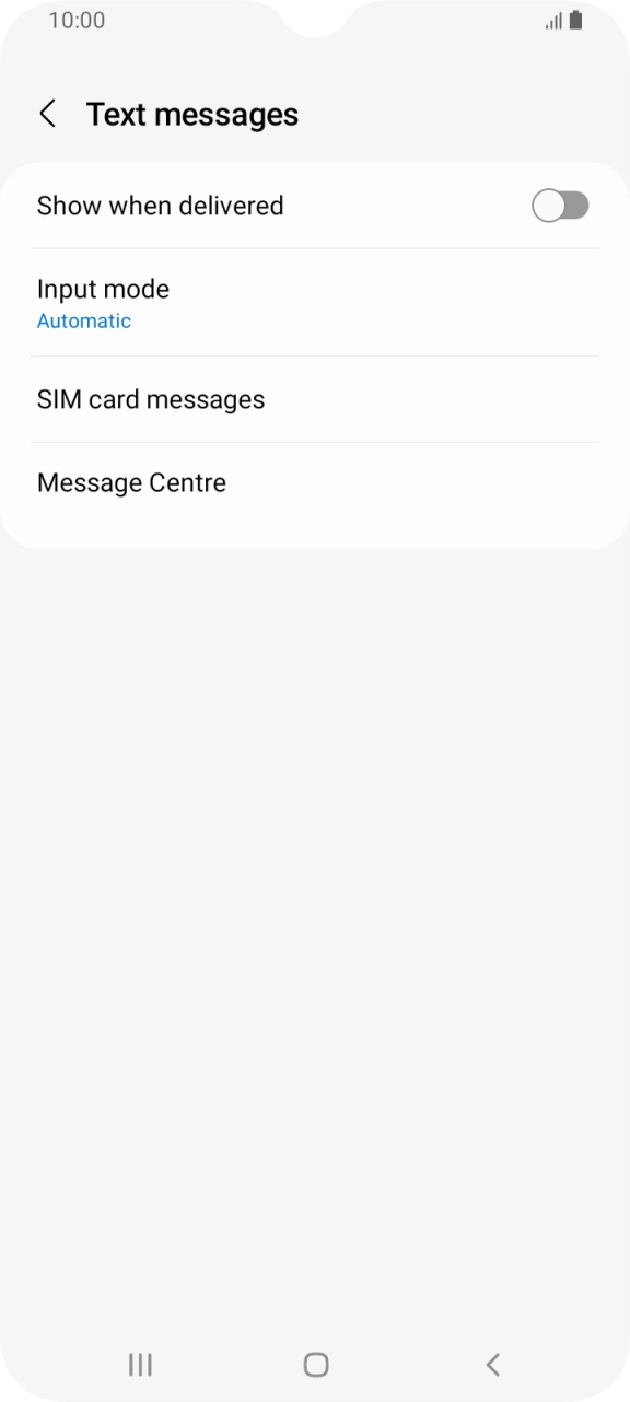 Press Message Centre.