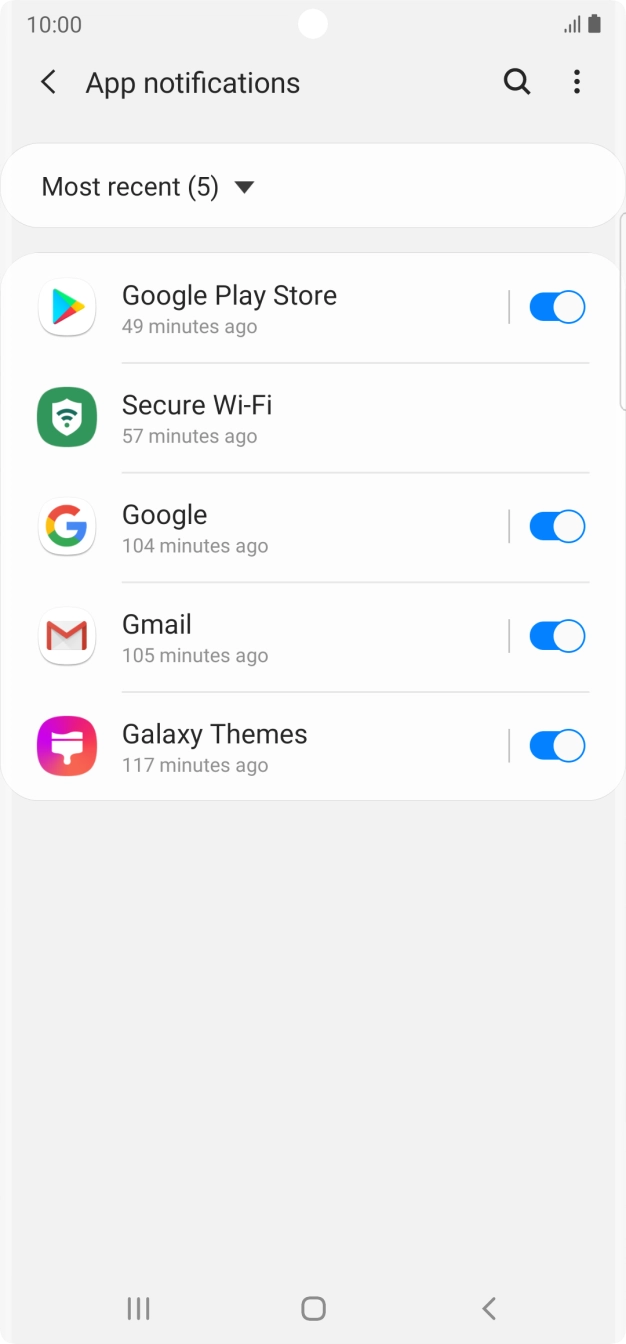 Press the drop down list.