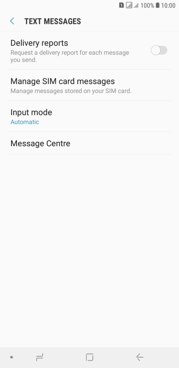 Press Message Centre.