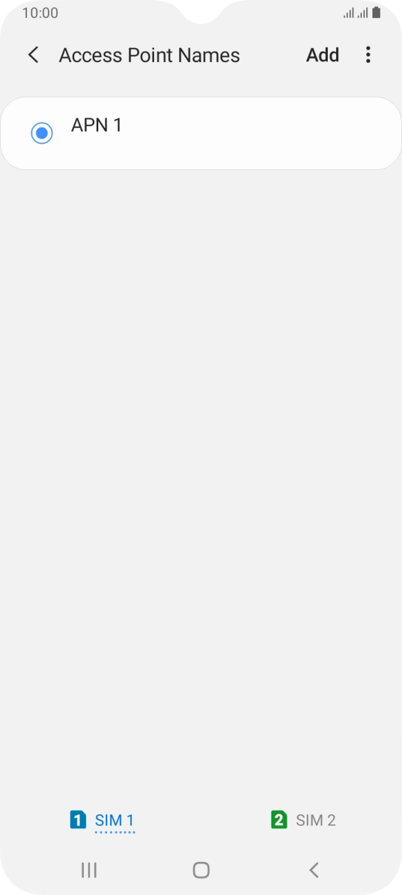 Press the required SIM. Press the required SIM.