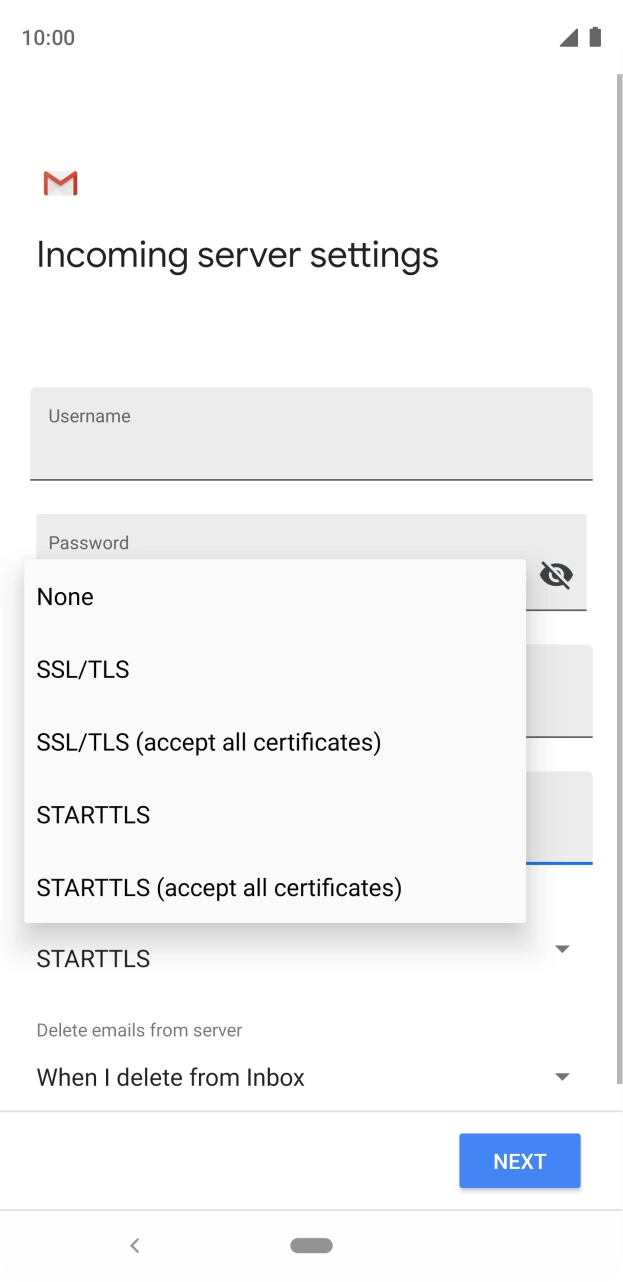 Press None to turn off the function.