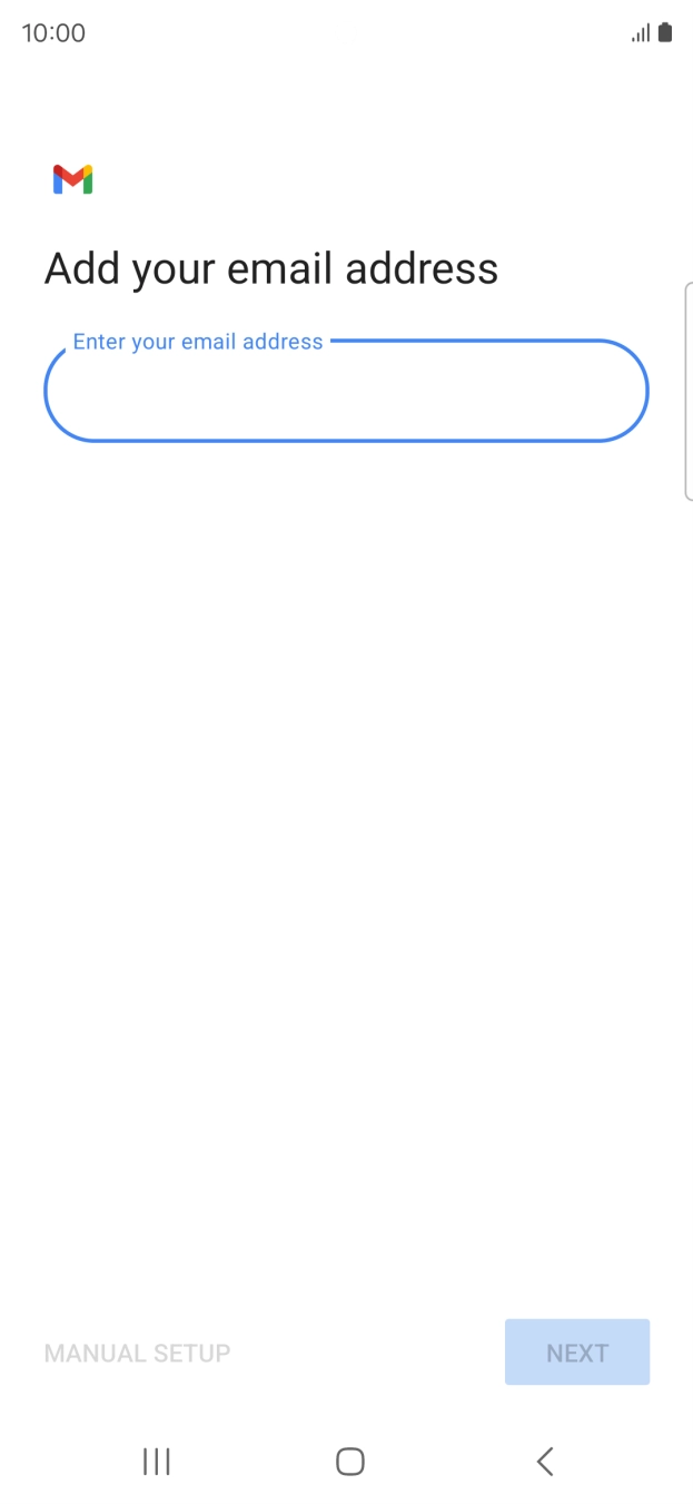Press the field below 'Enter your email address' and key in your email address. Press the field below 'Enter your email address' and key in your email address.