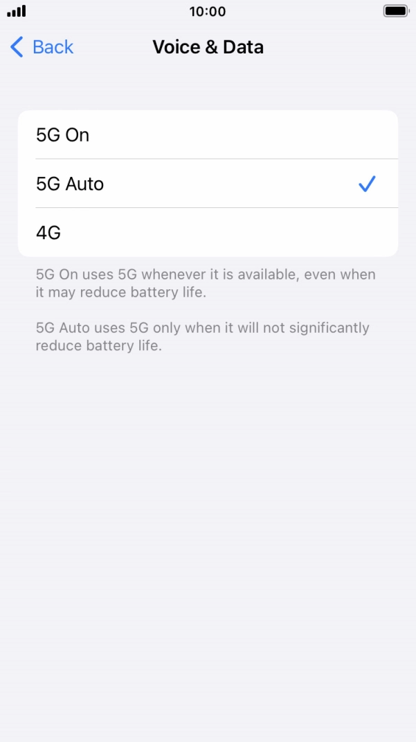 To turn on 5G primarily, press 5G On.
