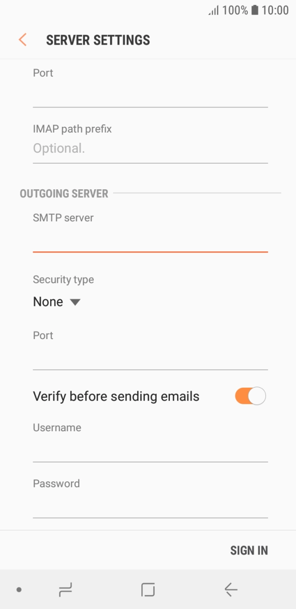 Press the drop down list below 'Security type'. Press the drop down list below 'Security type'.