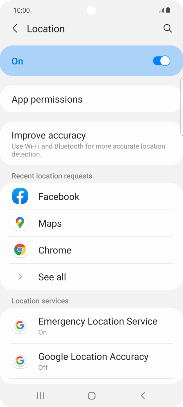 Press App permissions. Press App permissions.