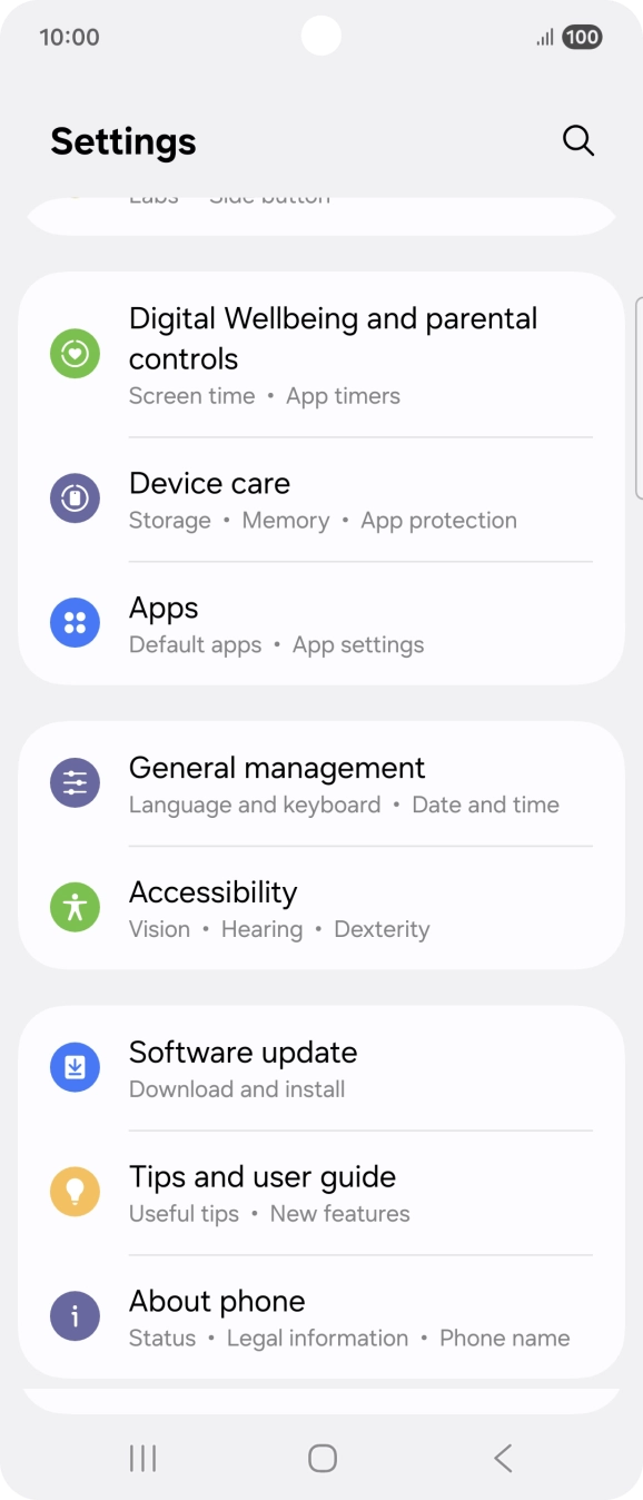 Press Software update.