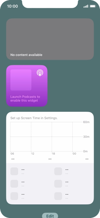 Press and hold the required Widget Stack. Press and hold the required Widget Stack.