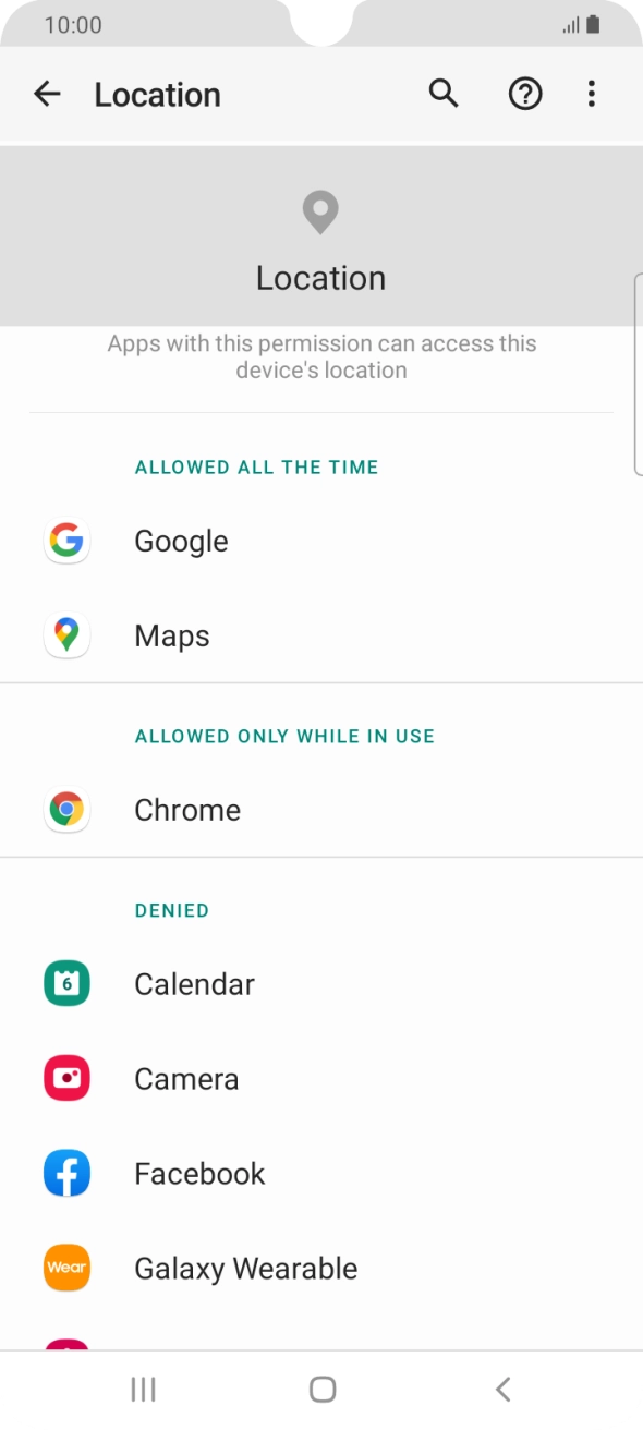 Press the required app.