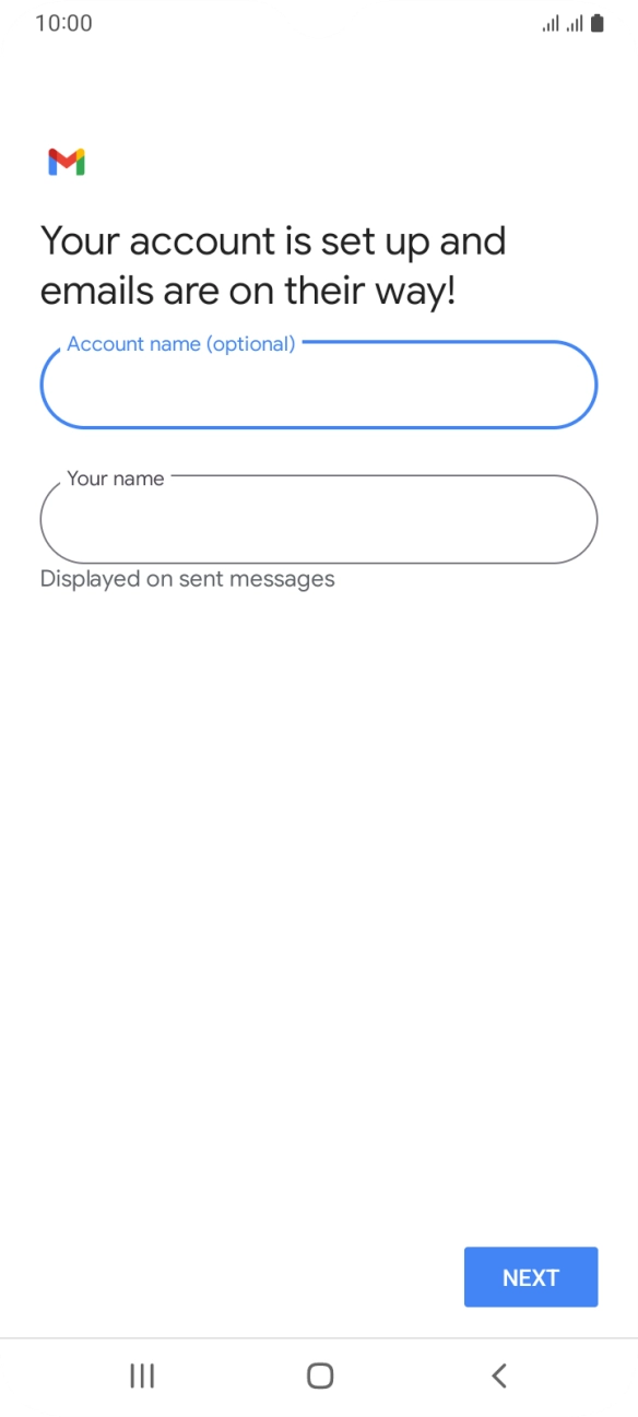 Press Your name and key in the required sender name. Press Your name and key in the required sender name.