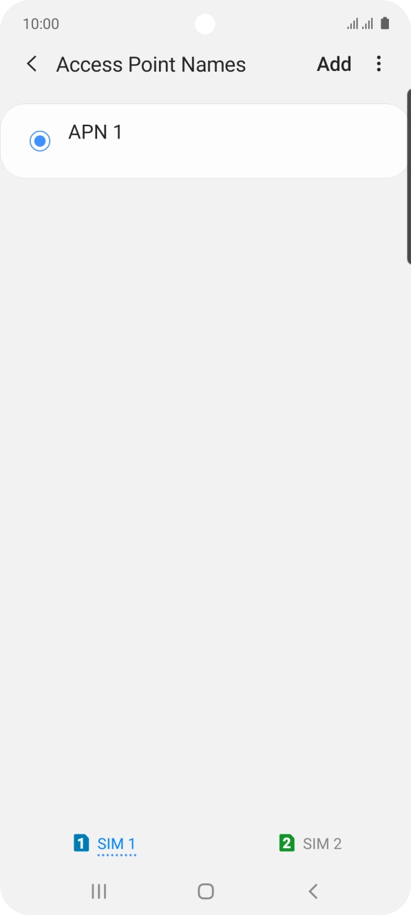 Press the required SIM.