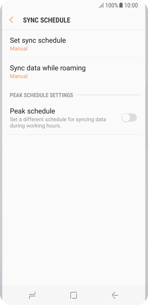 Press Set sync schedule.