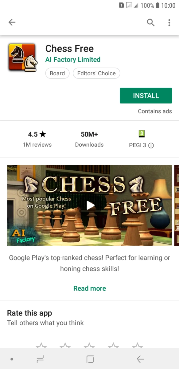 Press INSTALL and follow the instructions on the screen to install the app.