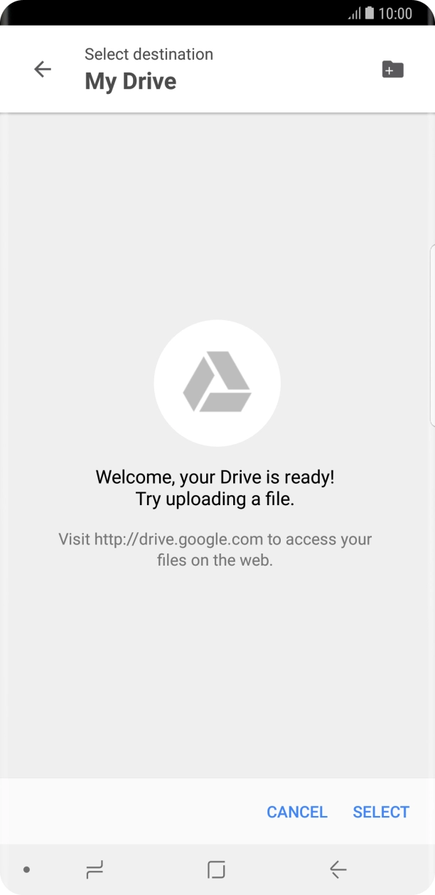 To create a new folder, press the new folder icon and follow the instructions on the screen to create a new folder.