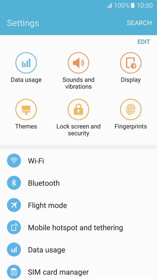 Press Data usage. Press Data usage.