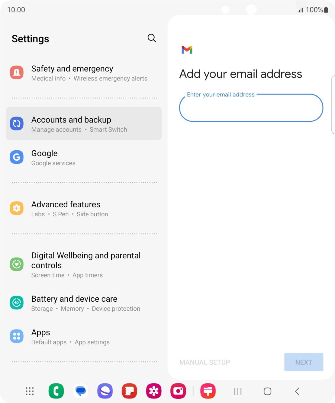 Press the field below 'Enter your email address' and key in your email address. Press the field below 'Enter your email address' and key in your email address.