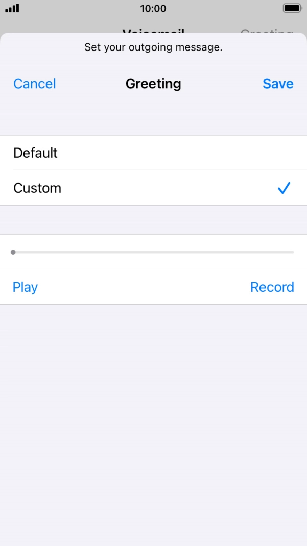 Press Play to play back your greeting. Press Play to play back your greeting.