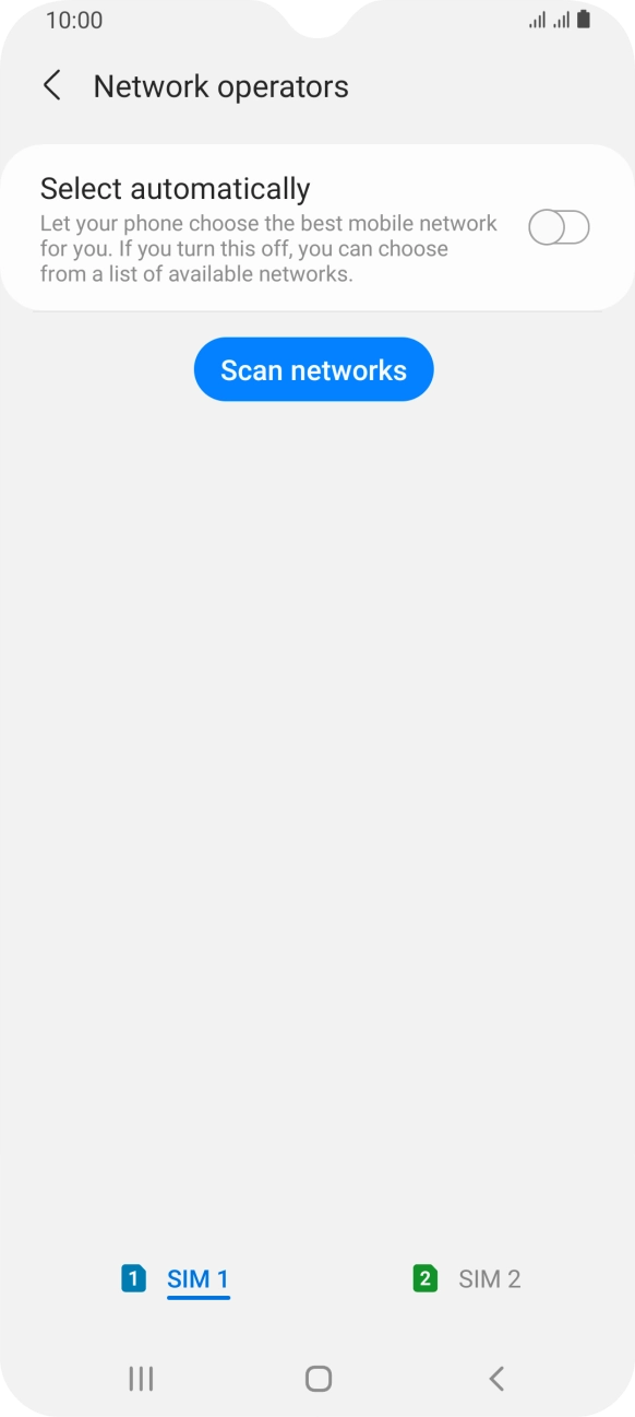 Press the indicator next to 'Select automatically' to turn on the function.