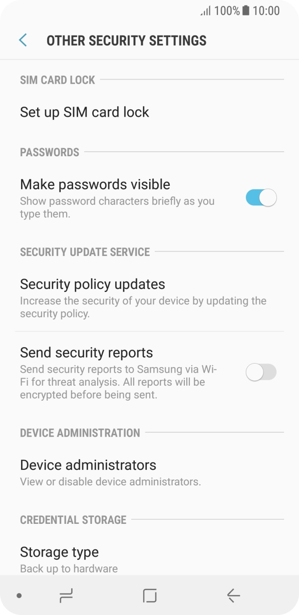 Press Set up SIM card lock.