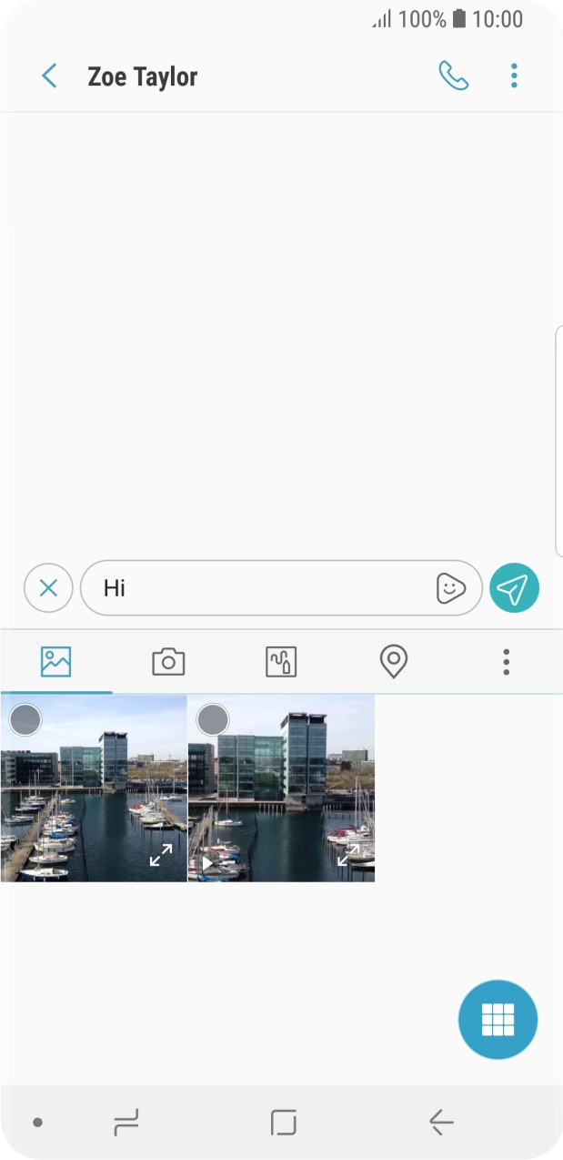 Press the picture icon. Press the picture icon.