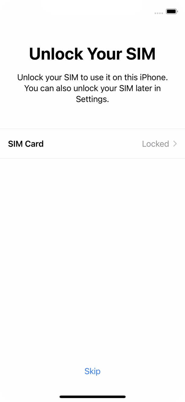 Press SIM Card.
