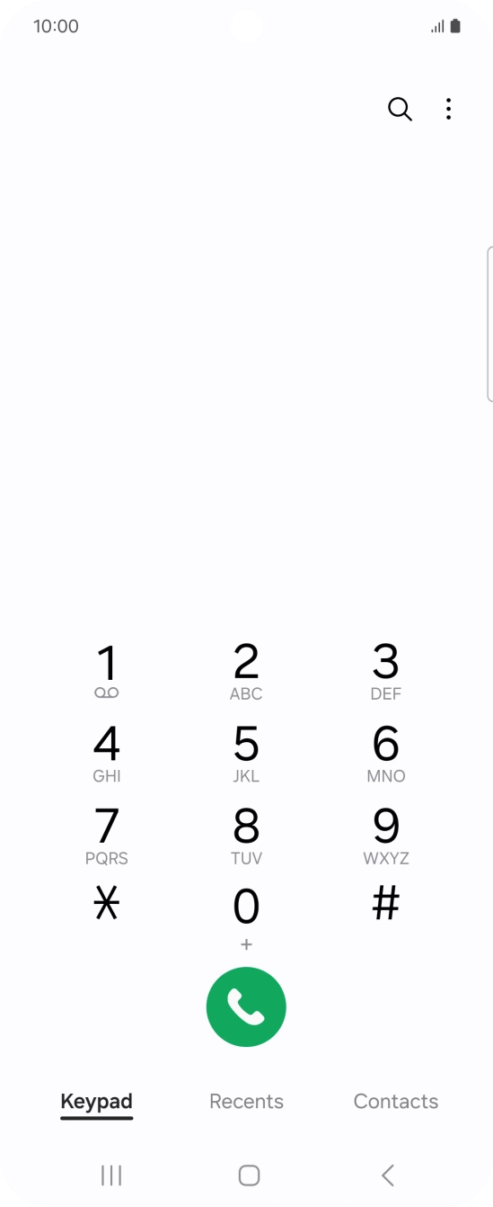 Press the menu icon.