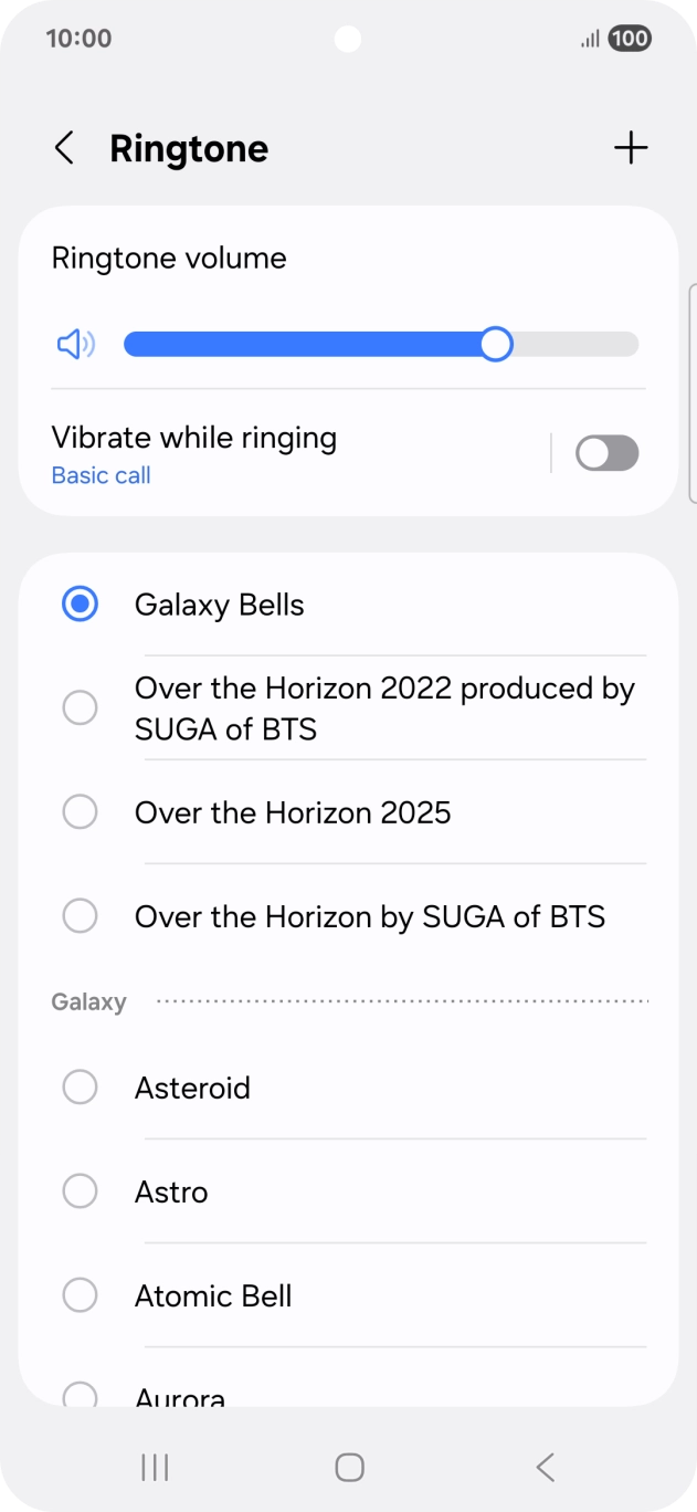 Press the required ringtones to hear them.