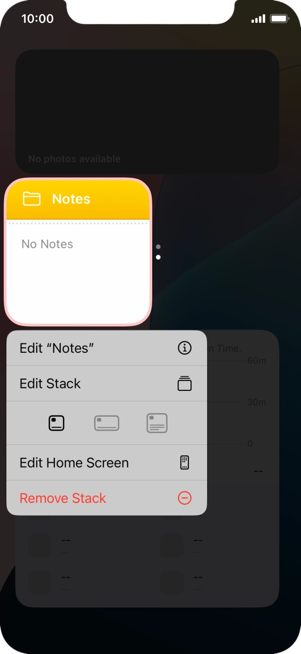 Press Edit Stack. Press Edit Stack.