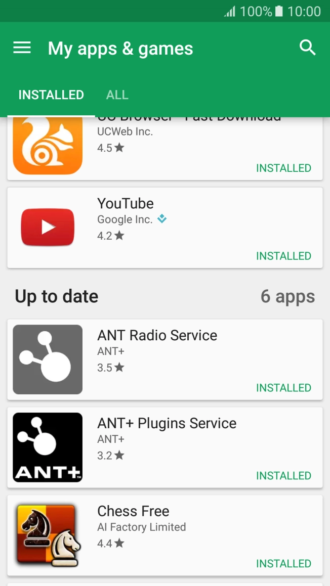 Press the required app.