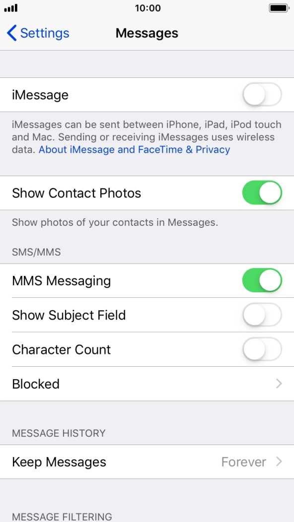 Press the Home key to return to the home screen.