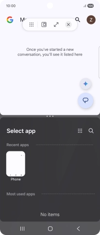 Press the second application.
