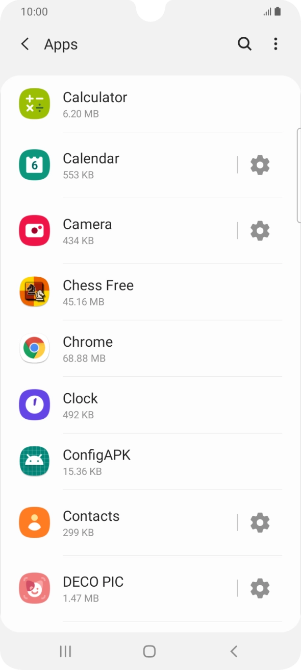 Press the required app.