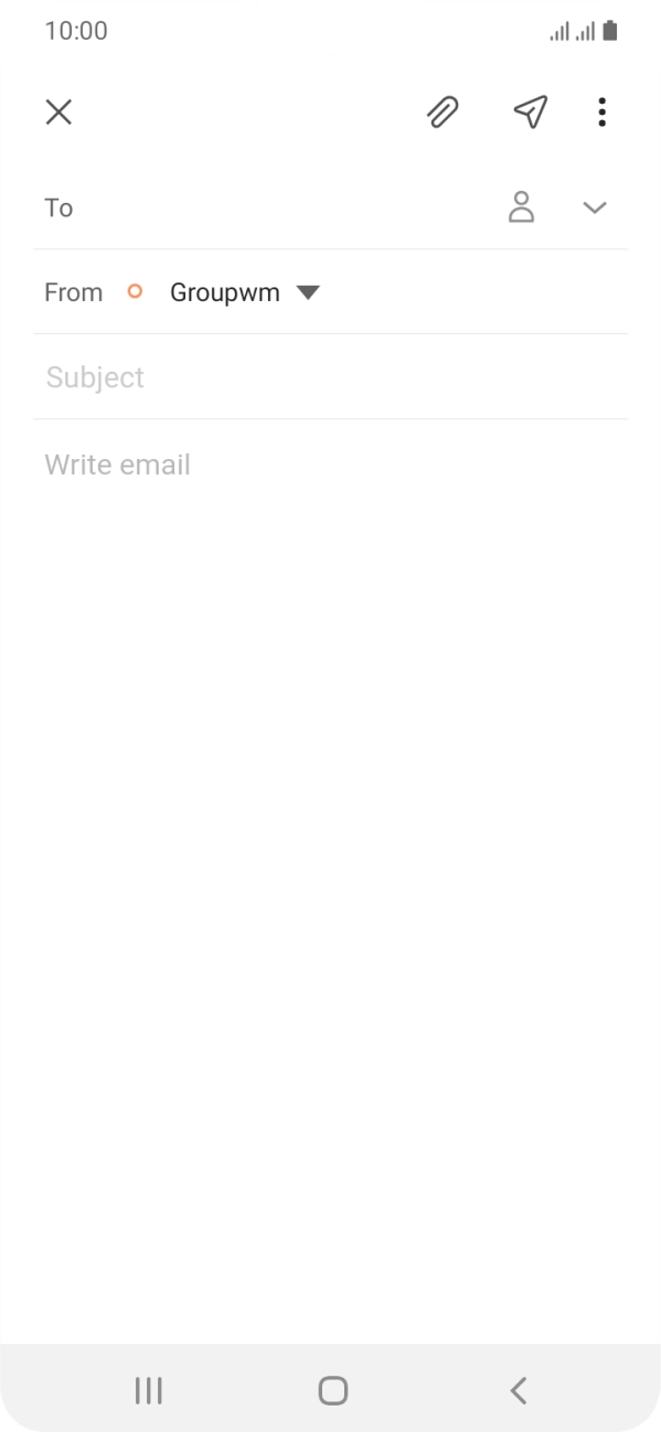 Press the field next to 'To' and key in the first letters of the recipient's name. Press the field next to 'To' and key in the first letters of the recipient's name.