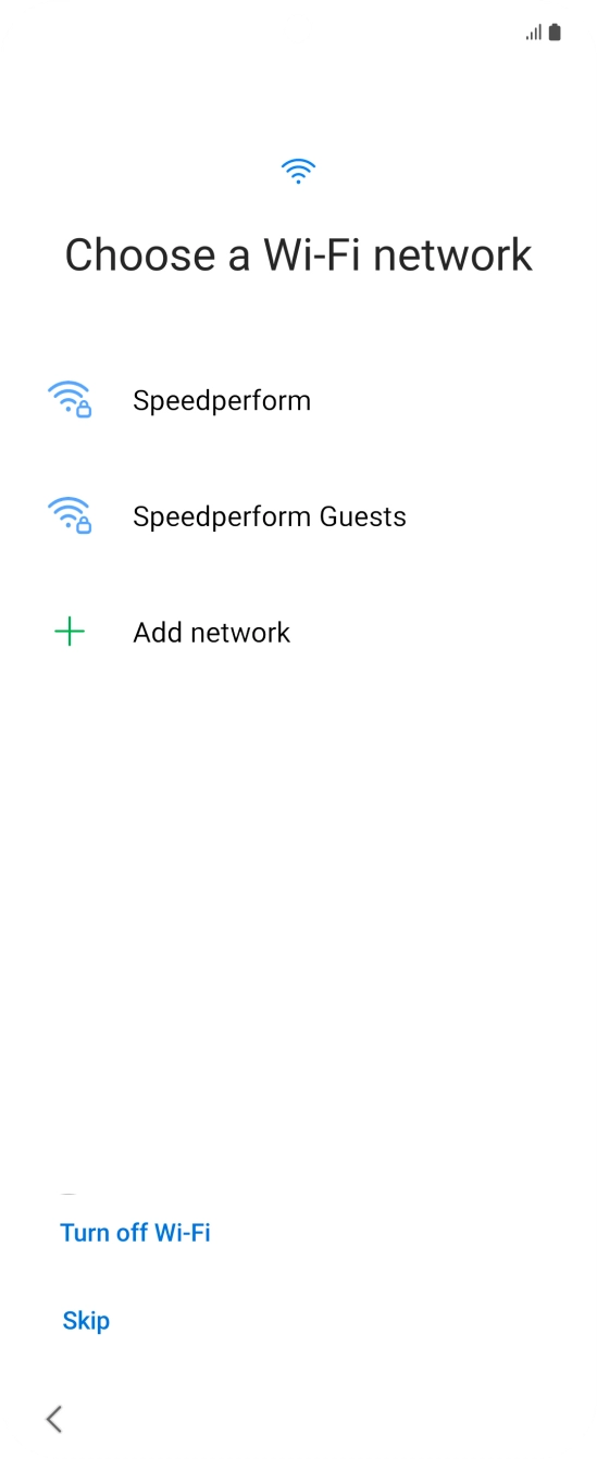 Press the required WiFi network.