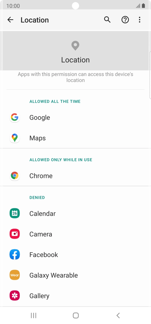 Press the required app.