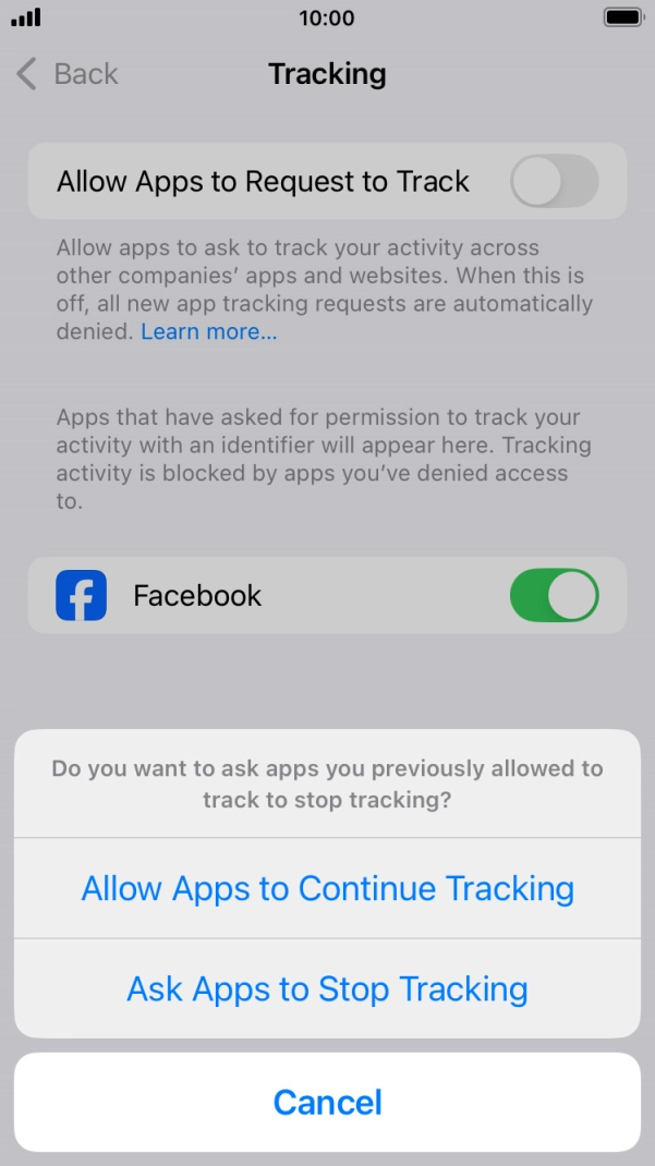 If you turn off the function, press the required setting.