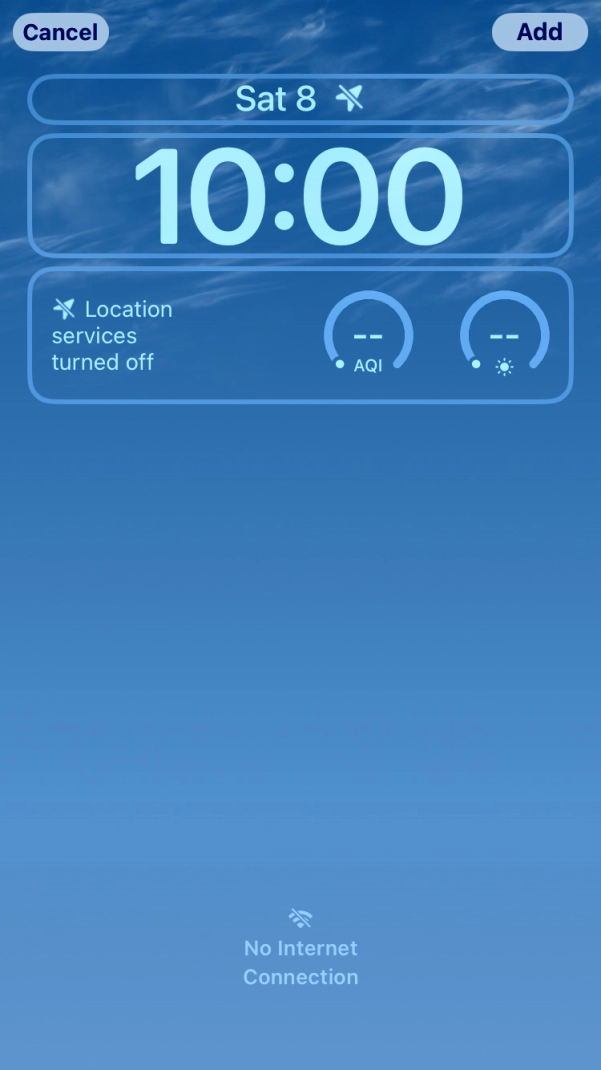 To customise the way the lock screen date is displayed, press the date widget and follow the instructions on the screen to select the required widget display mode.