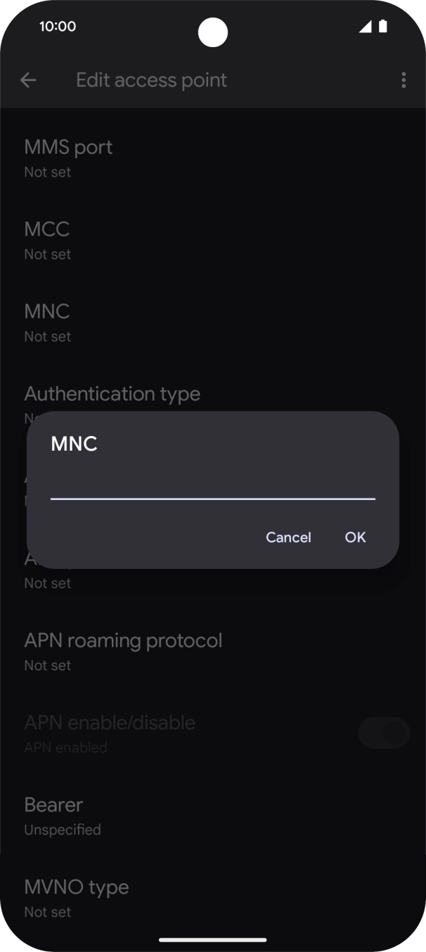 Key in 10 and press OK.