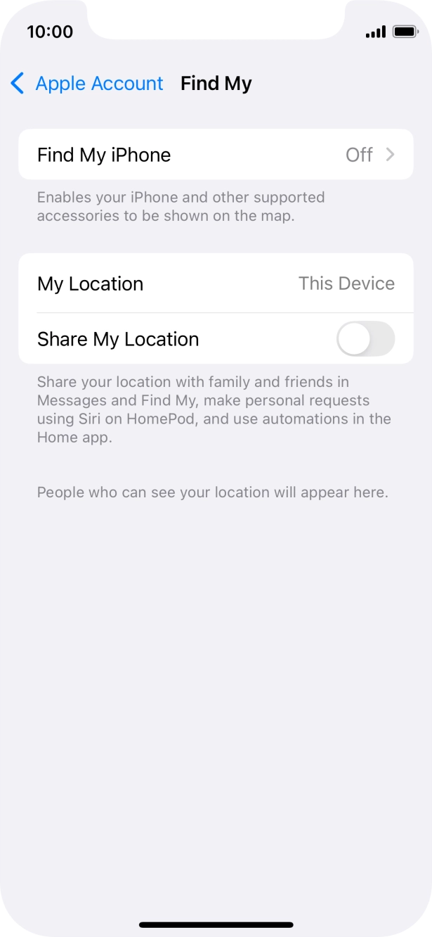Press Find My iPhone. Press Find My iPhone.