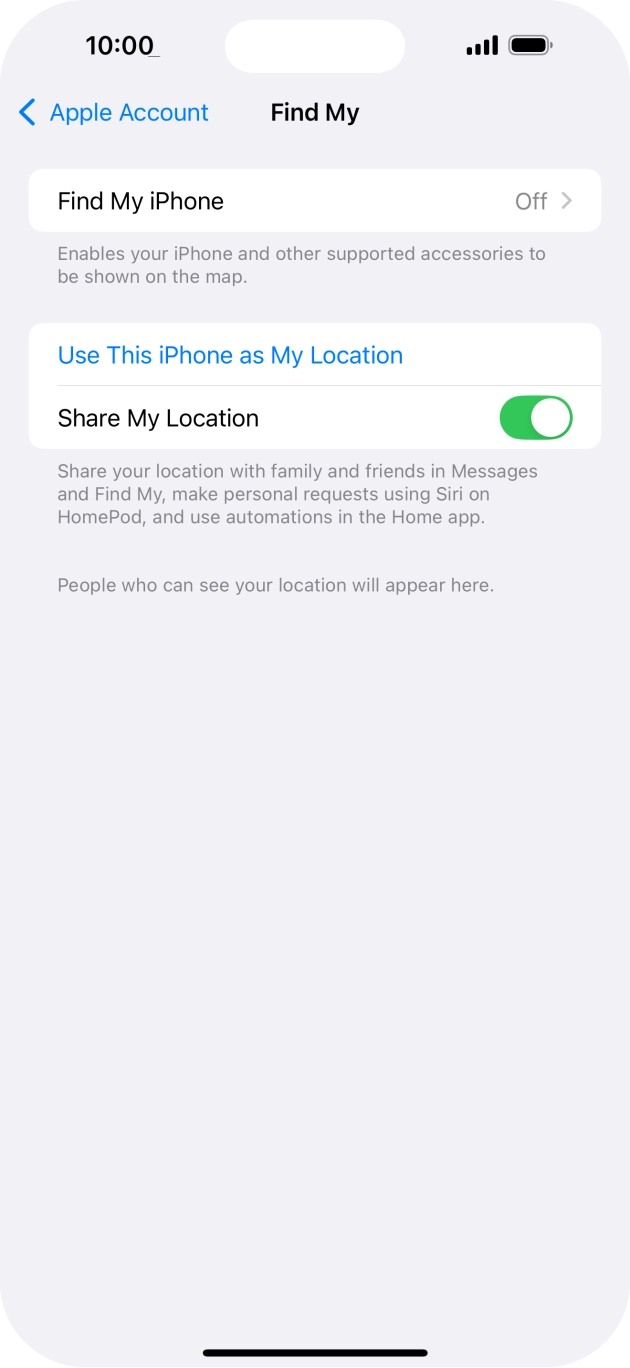 Press Find My iPhone. Press Find My iPhone.