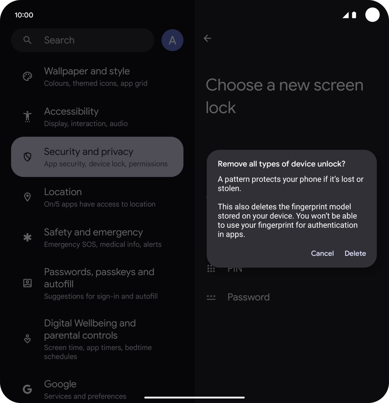 Press Delete. Press Delete.