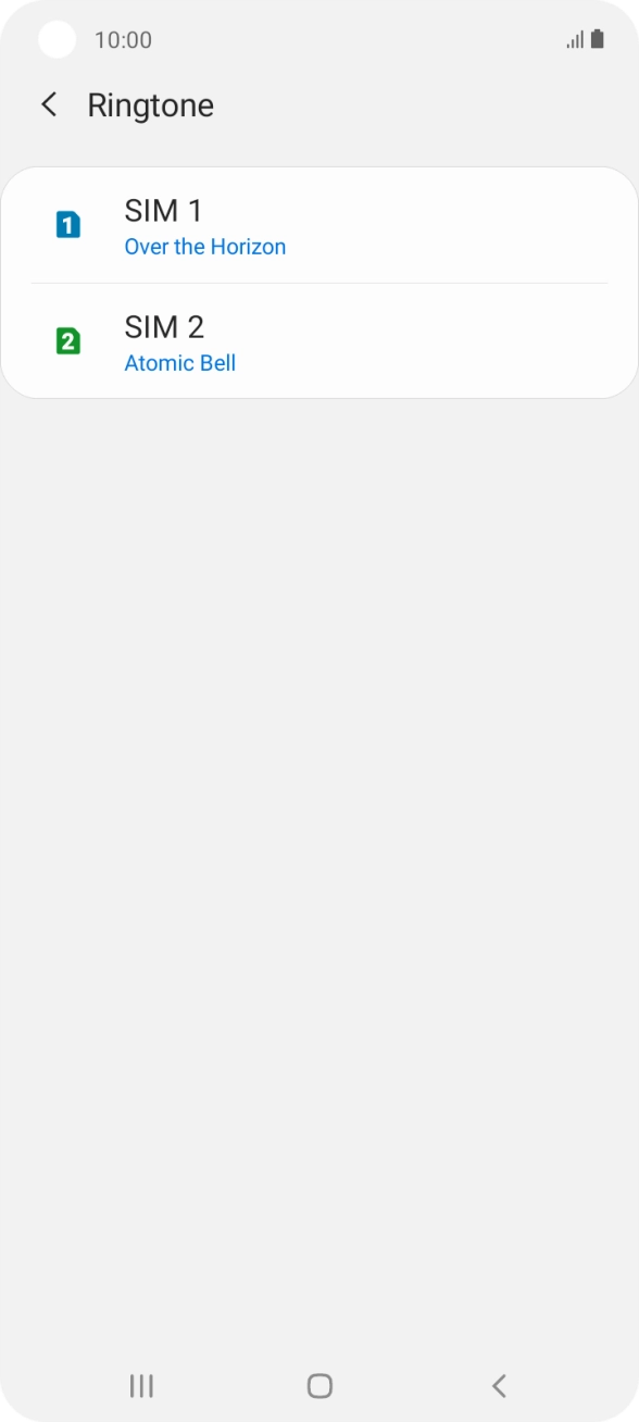 Press the name of the SIM.