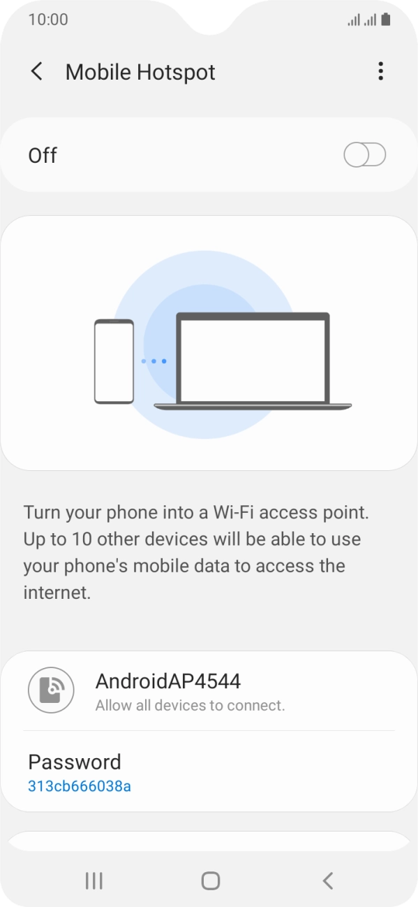 Press the menu icon.