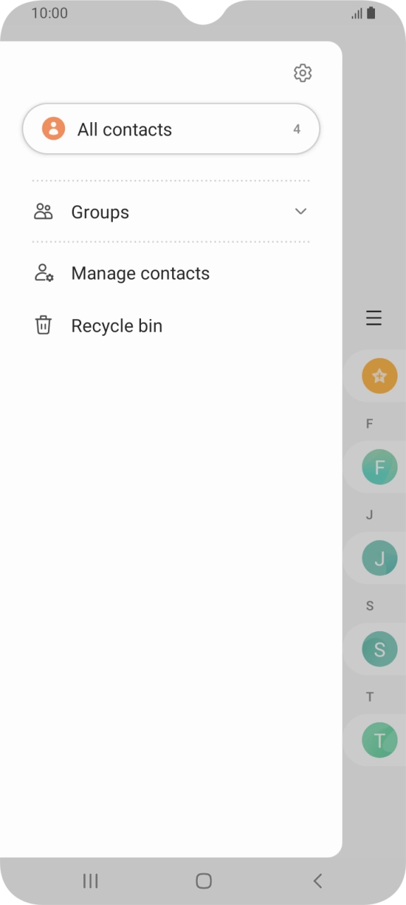 Press Manage contacts.