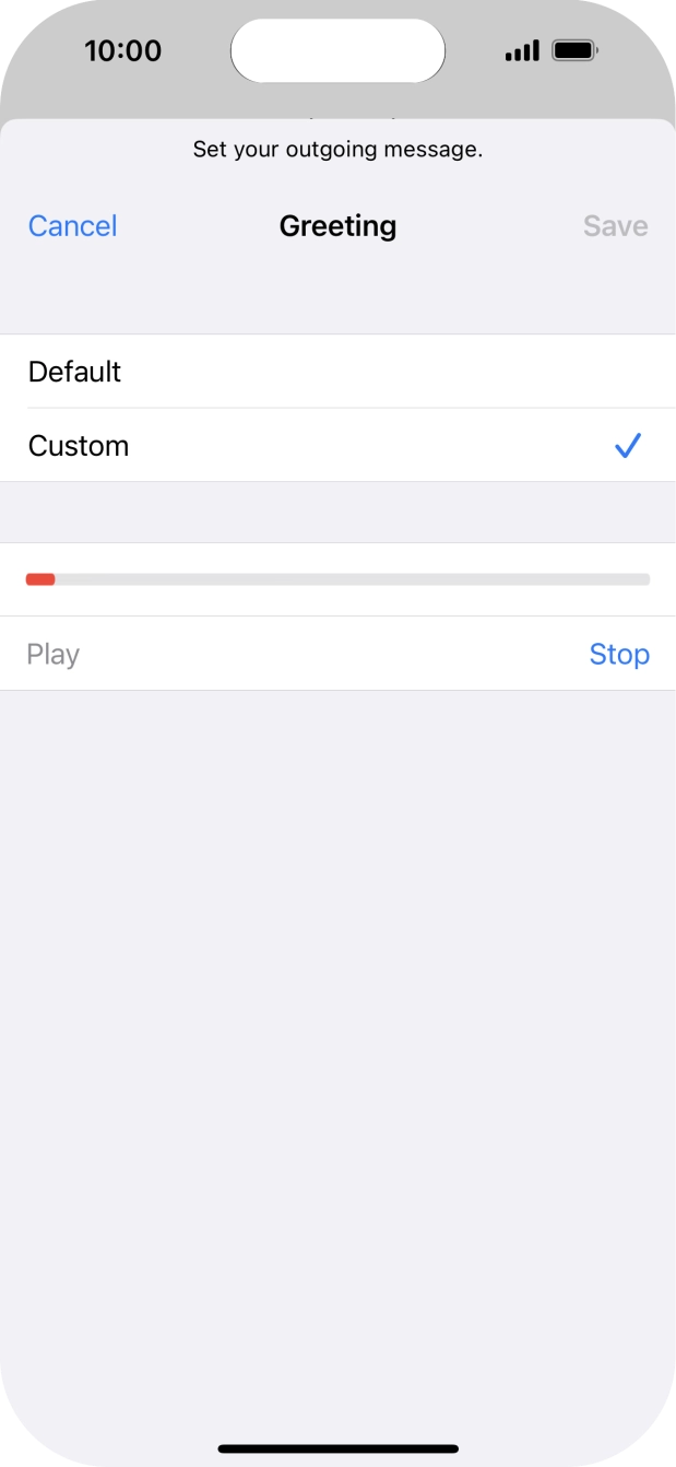 Press Stop to stop recording.