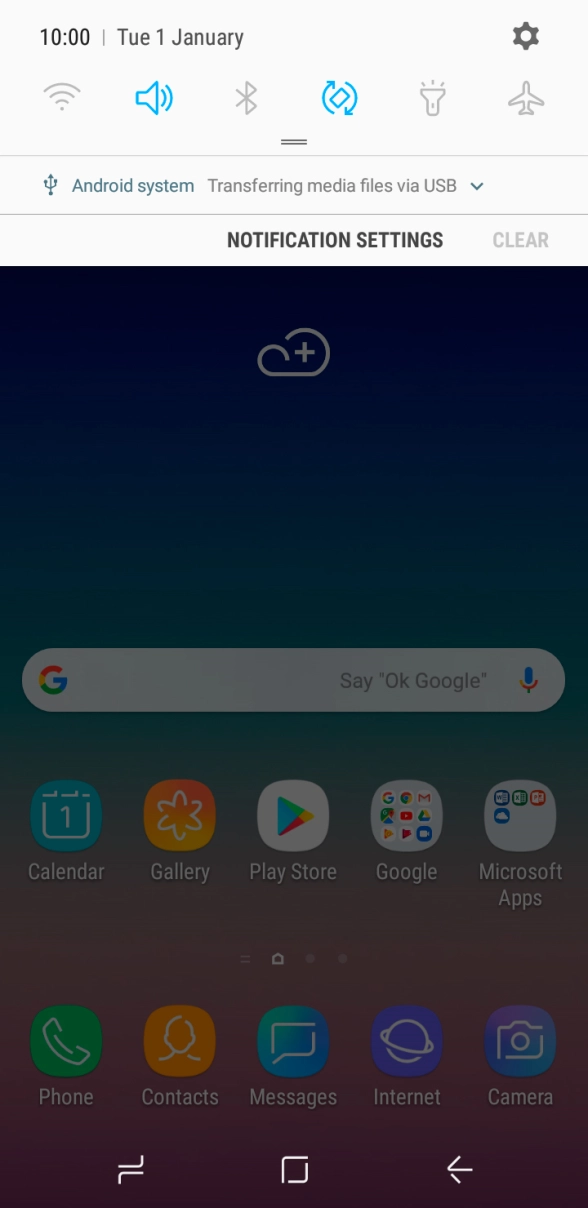 Press the connection icon. Press the connection icon.