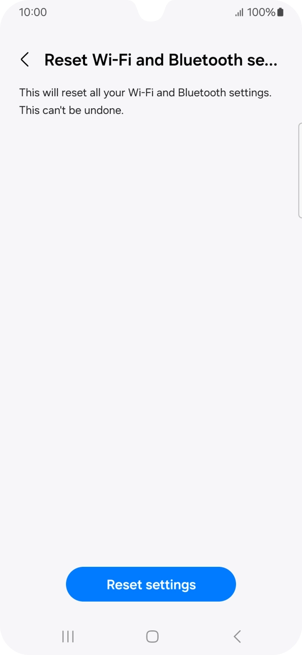 Press Reset settings.