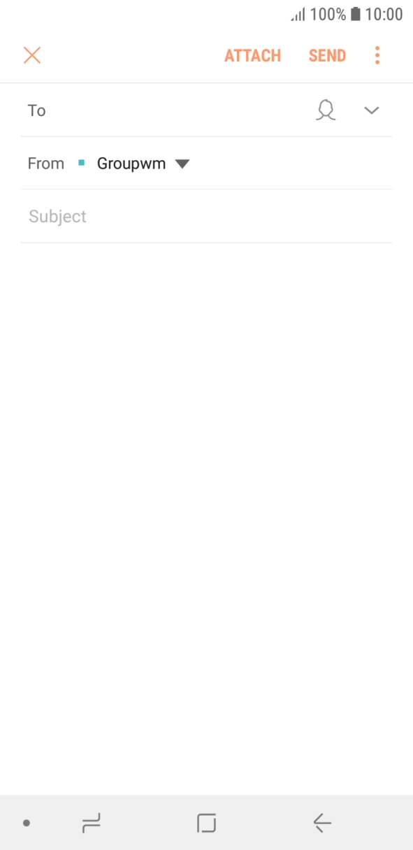 Press the field next to 'To' and key in the first letters of the recipient's name. Press the field next to 'To' and key in the first letters of the recipient's name.